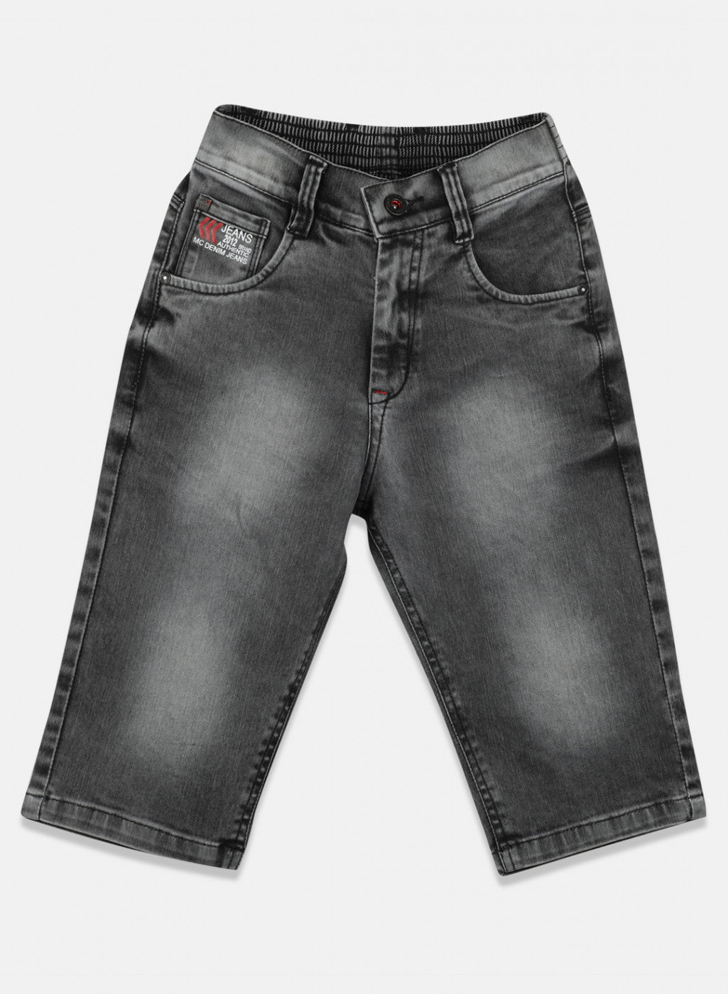 Boys Grey Normal Wash Capri