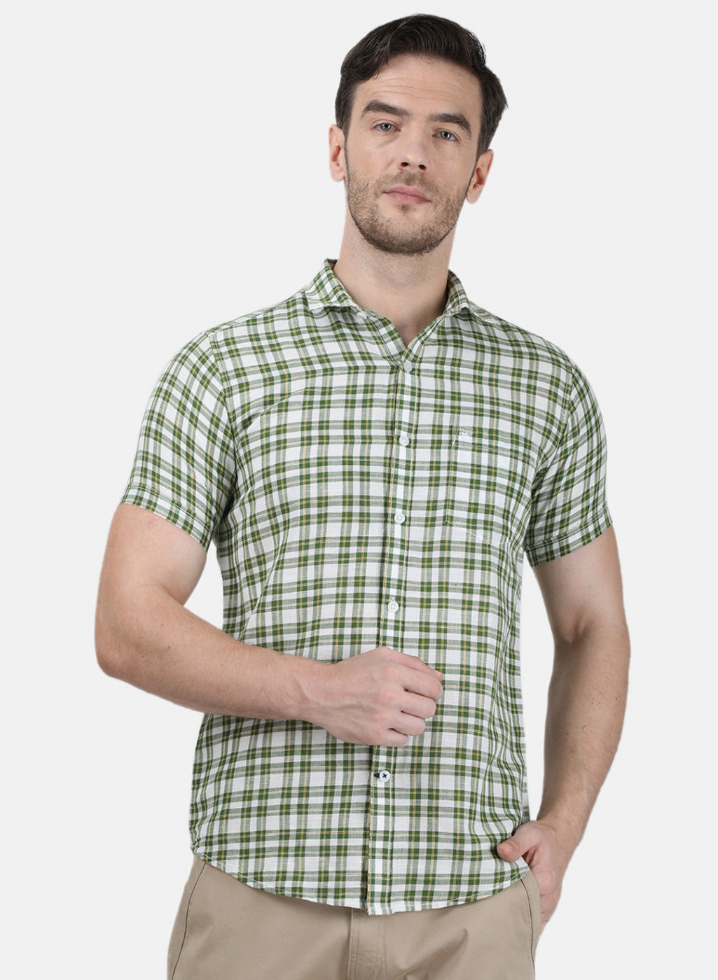 Mens Green Check Shirt