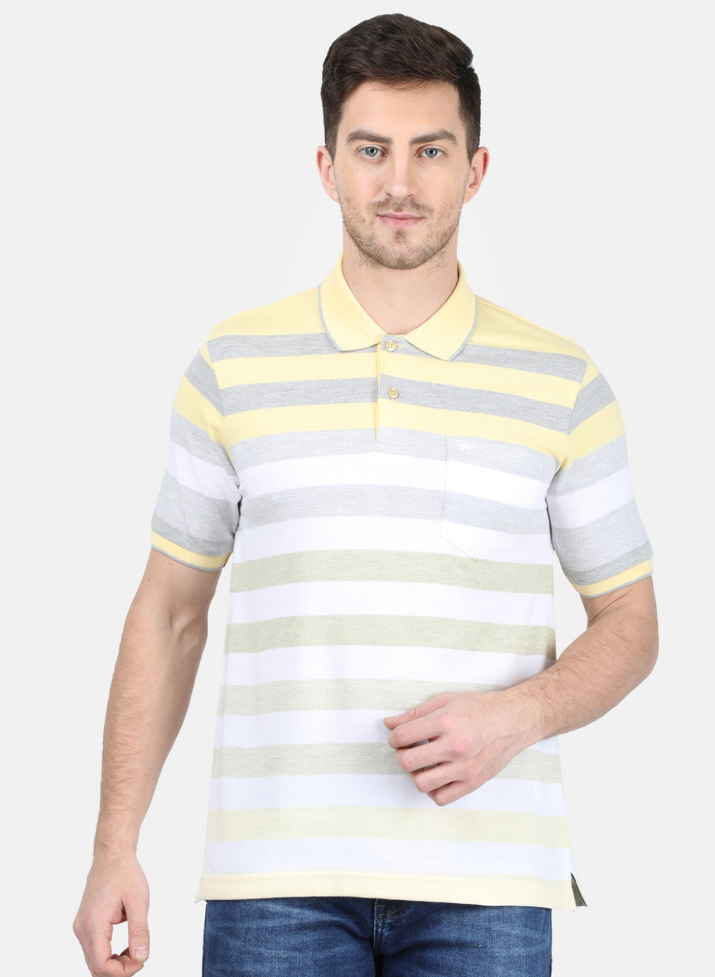 Mens Yellow Stripe T-Shirt
