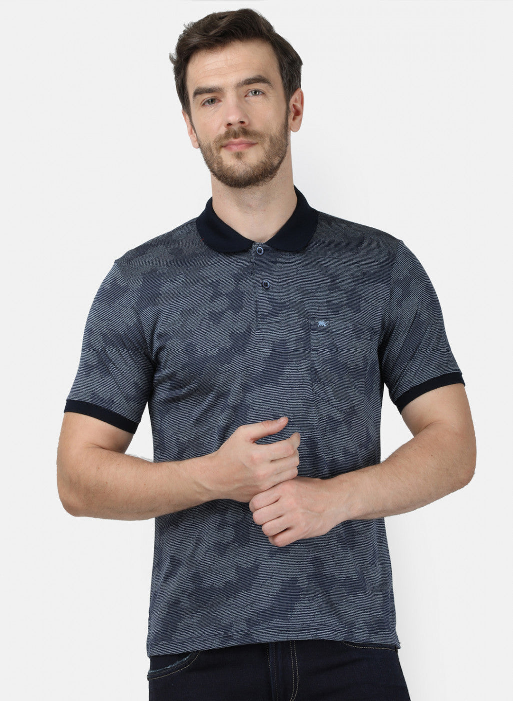 Mens NAvy Blue Stripe T-Shirt