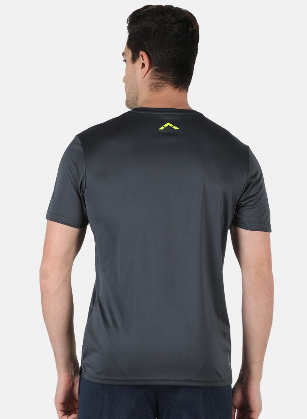 Rock.it Men Grey Self Design Round Neck T-Shirt