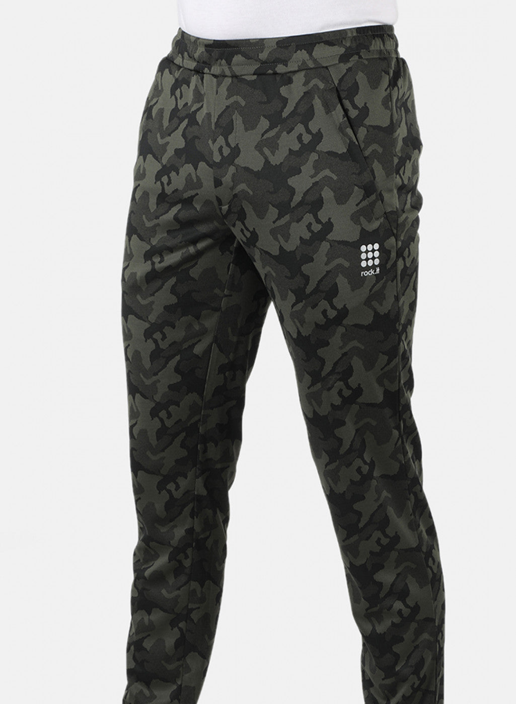 Rock.it Men Olive Self Design Lower