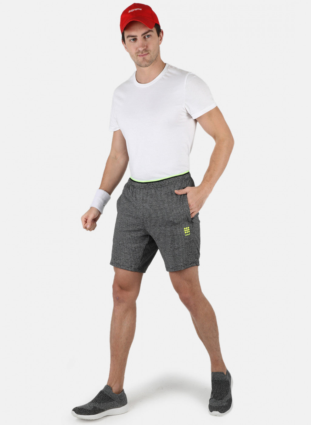 Rock.it Men Grey Self Design Shorts