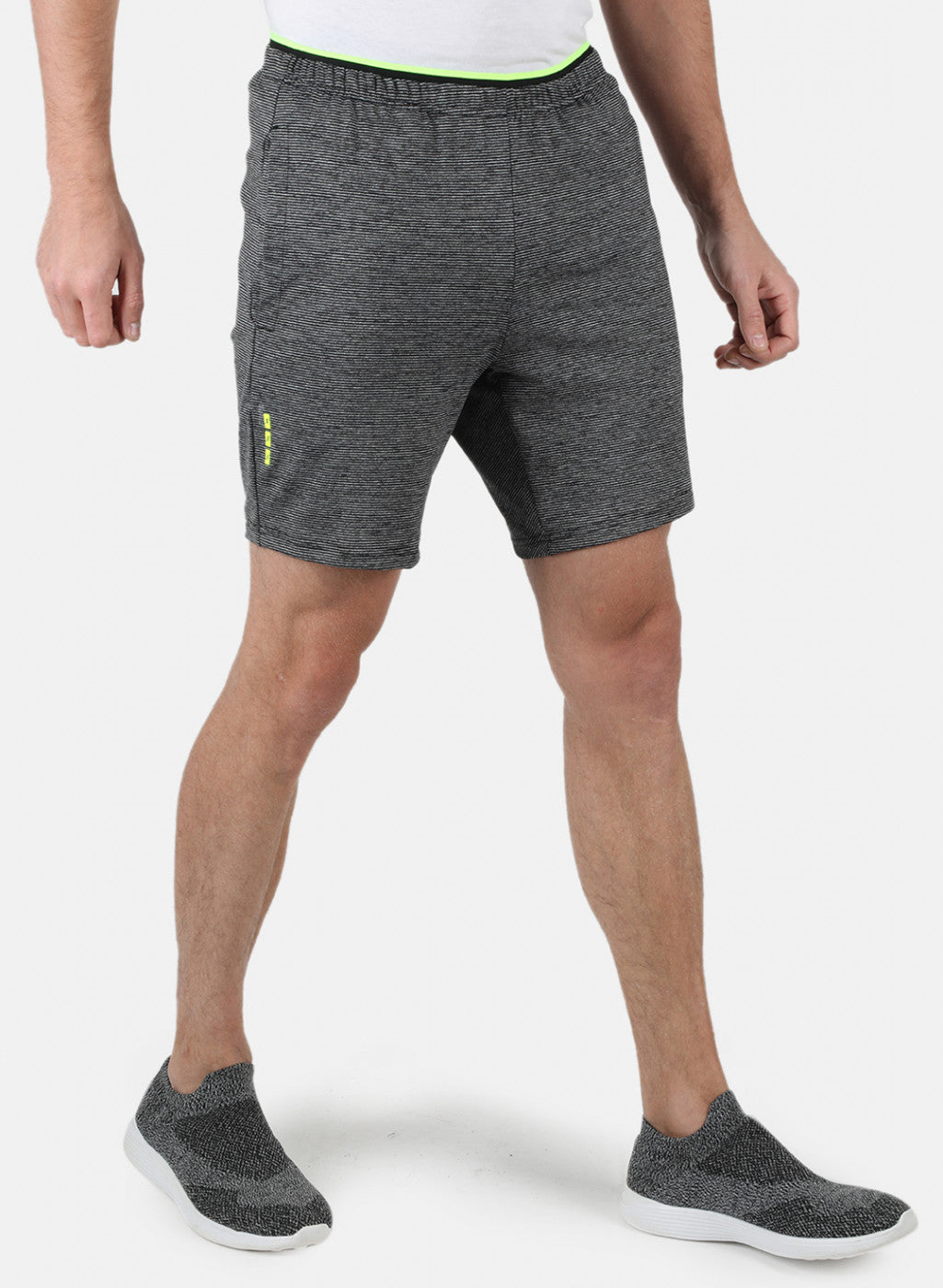 Rock.it Men Grey Self Design Shorts