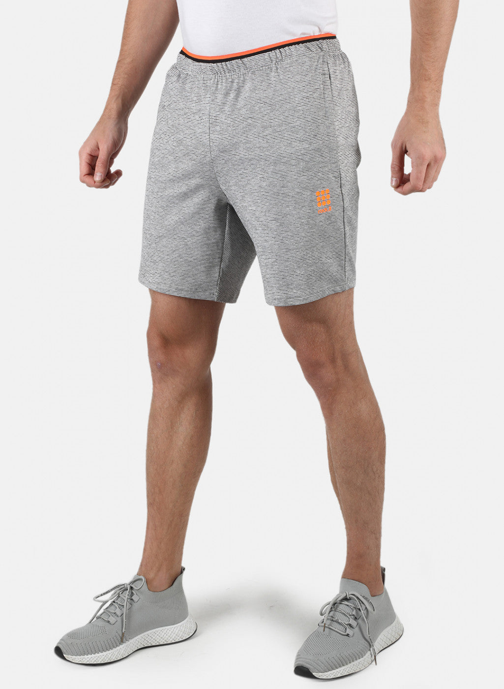 Rock.it Men Grey Self Design Shorts