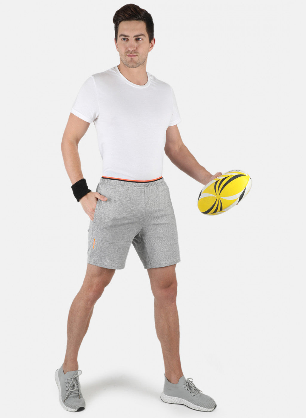 Rock.it Men Grey Self Design Shorts