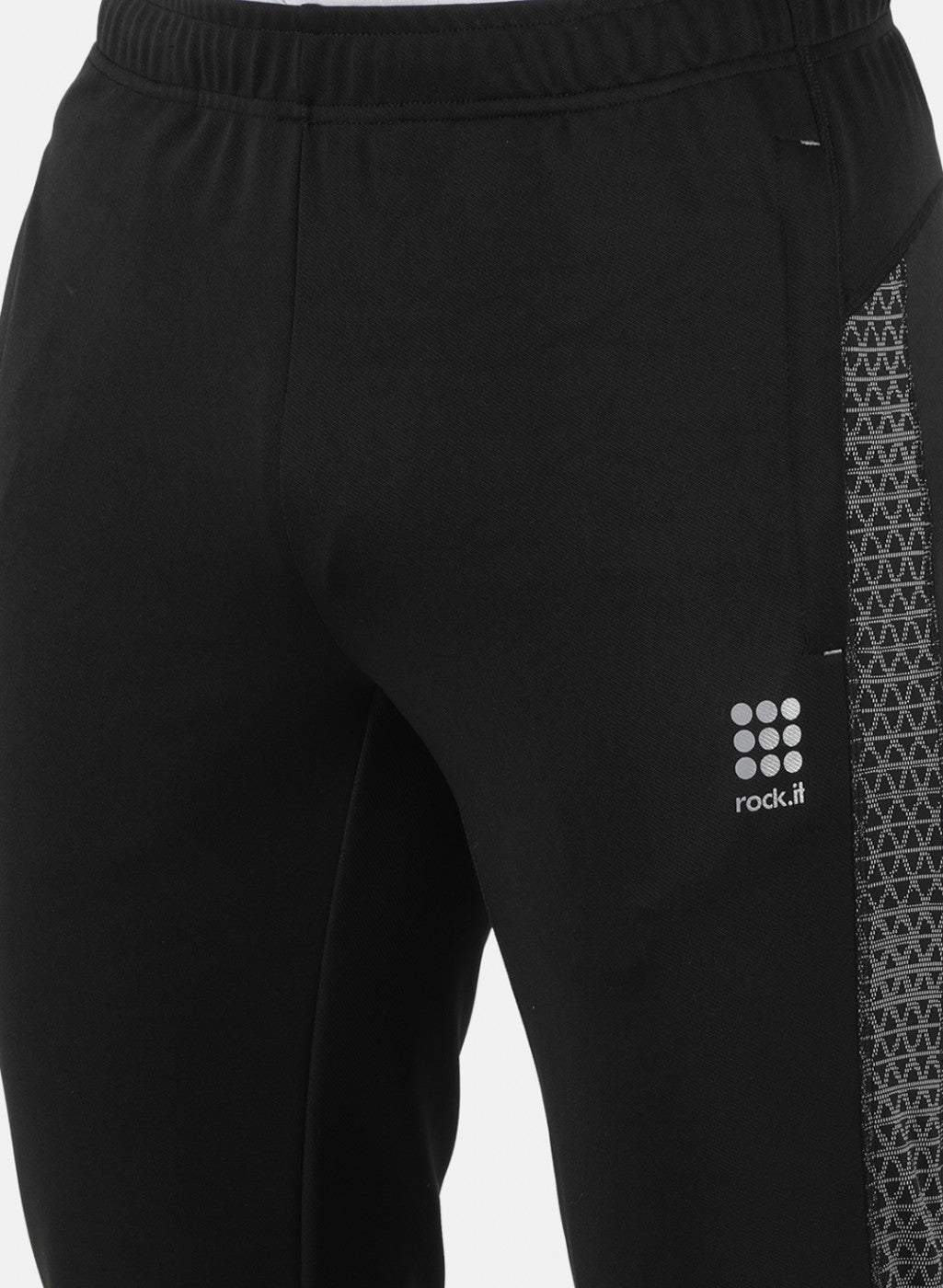 Rock.it Men Black Self Design Lower