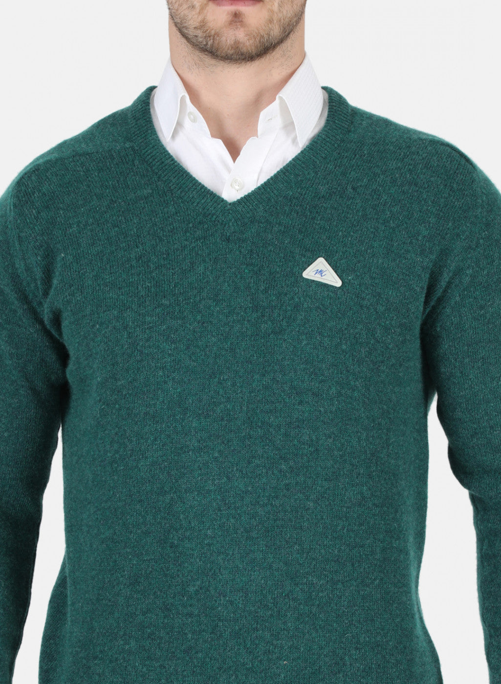Men Green Solid Pullover