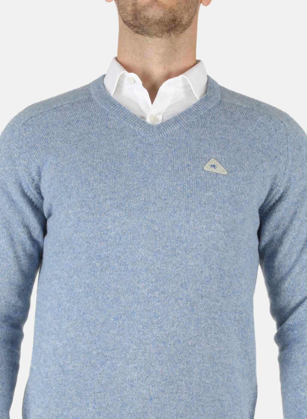 Men Blue Solid Pullover