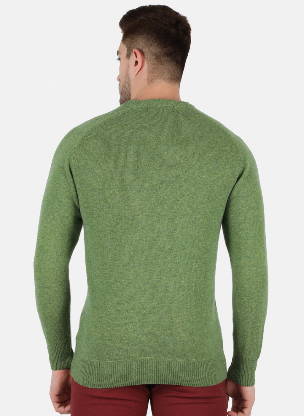 Men Green Solid Pullover