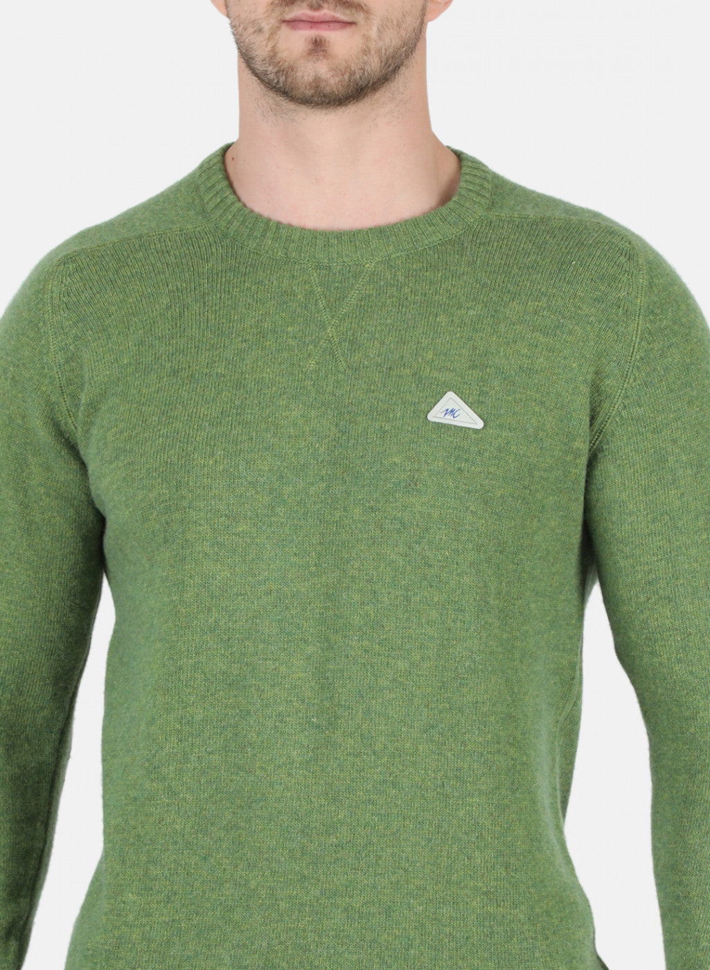 Men Green Solid Pullover