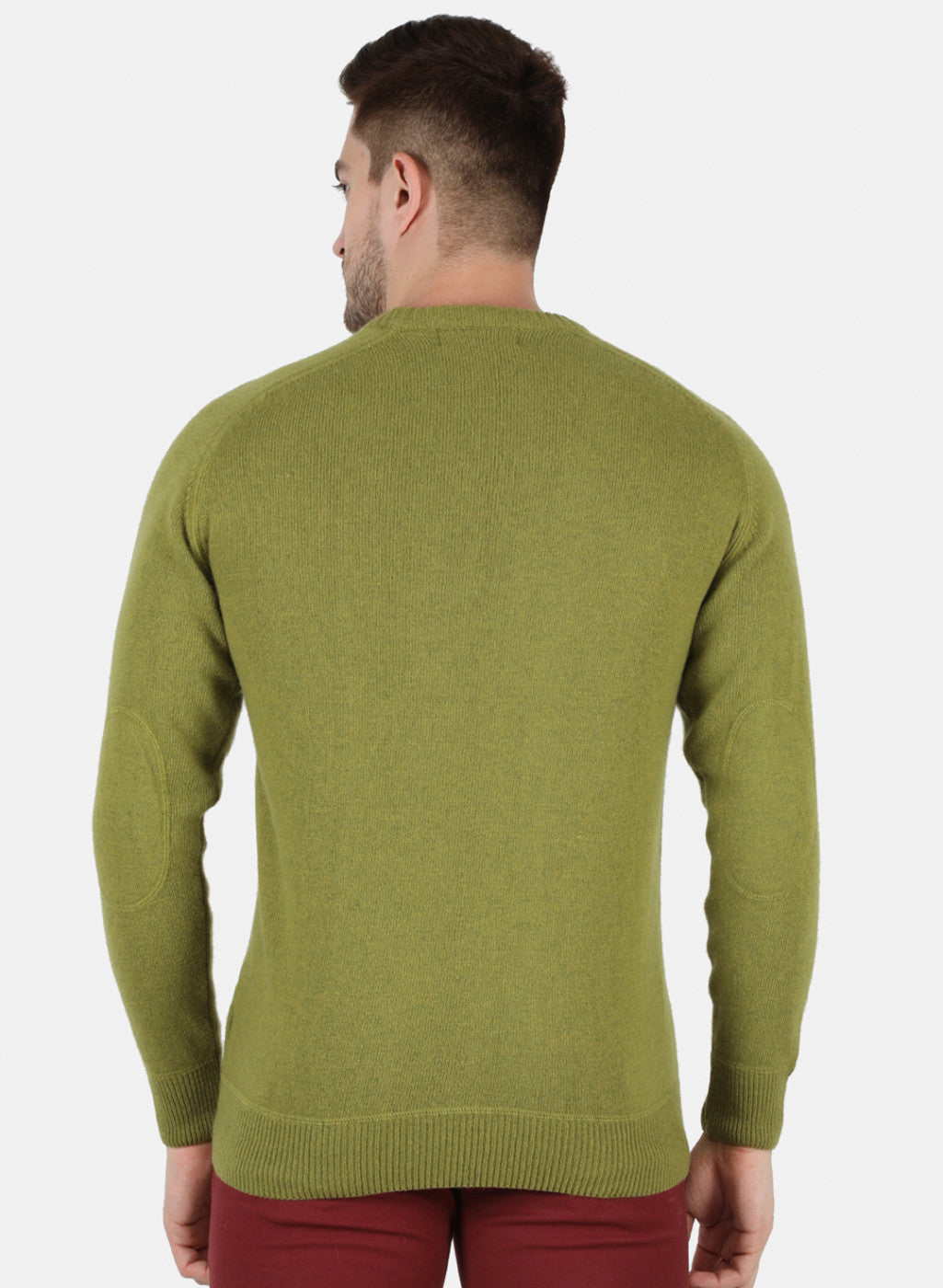 Men Green Solid Pullover