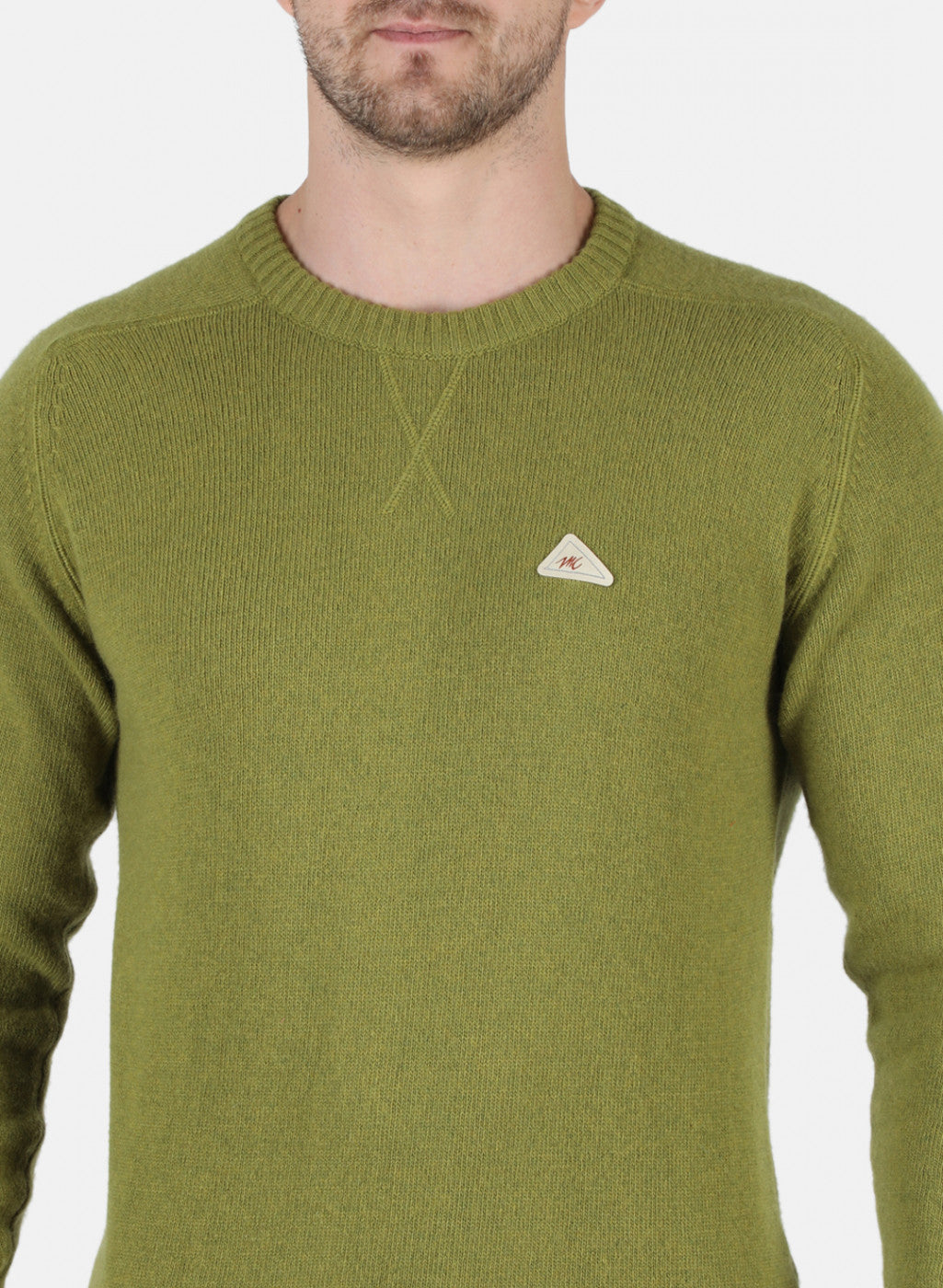Men Green Solid Pullover