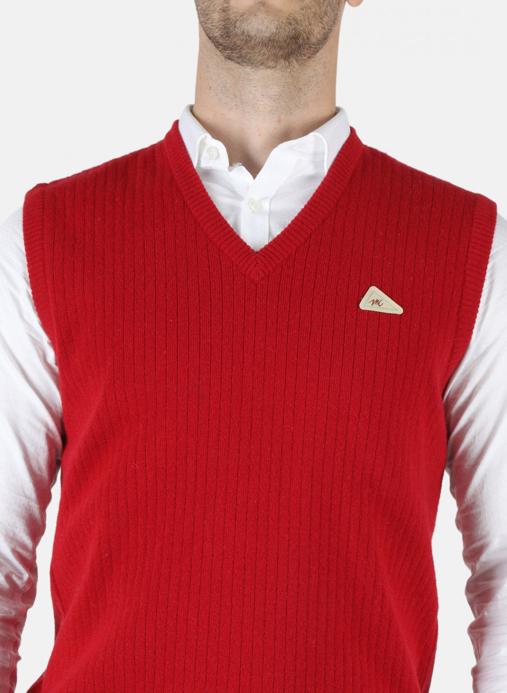 Men Maroon Solid Sweater
