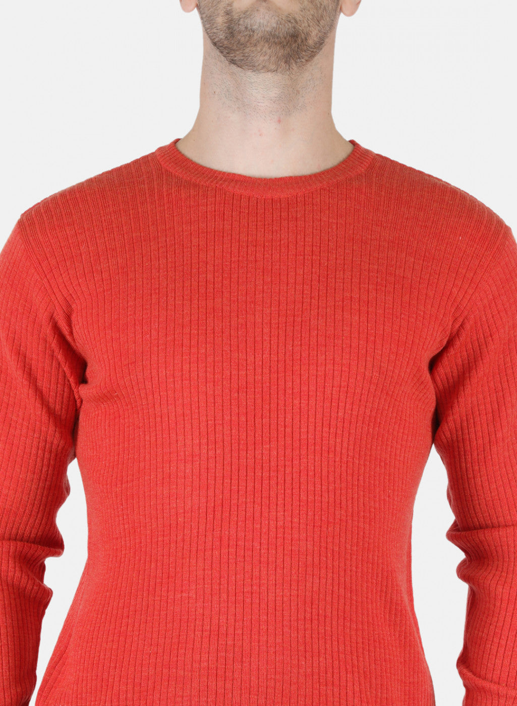Men Orange Solid Pullover