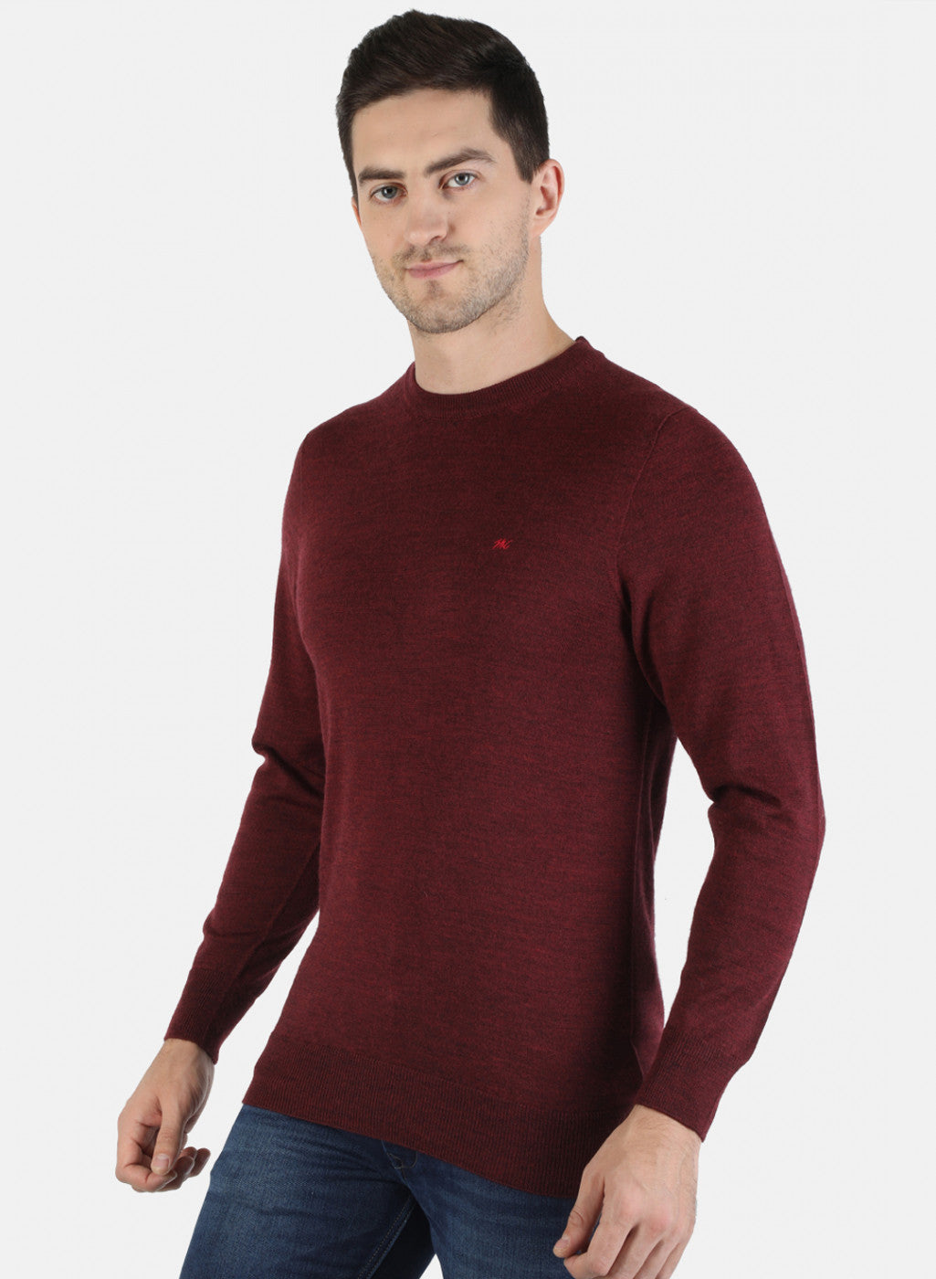 Men Purple Solid Pullover