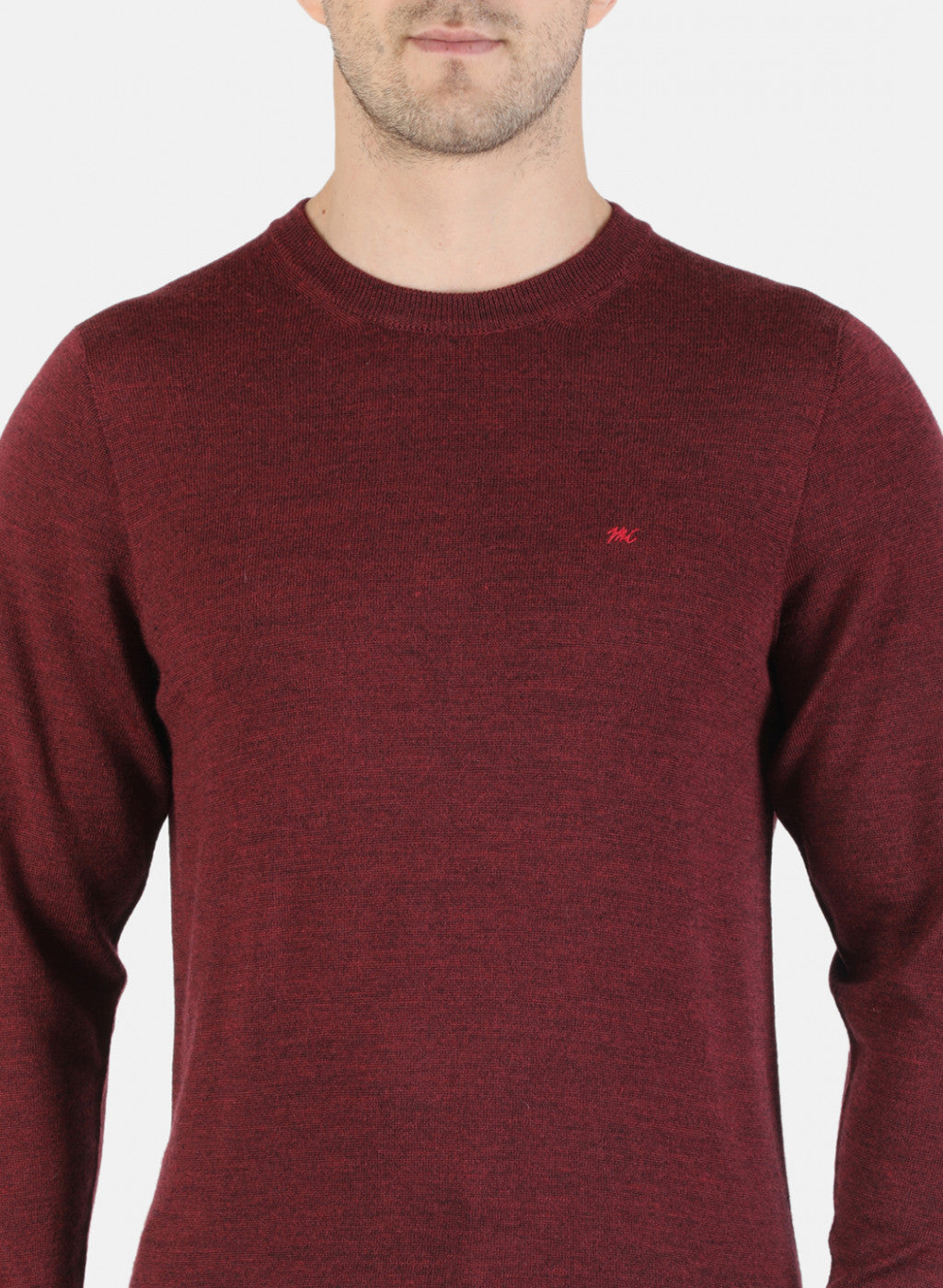Men Purple Solid Pullover