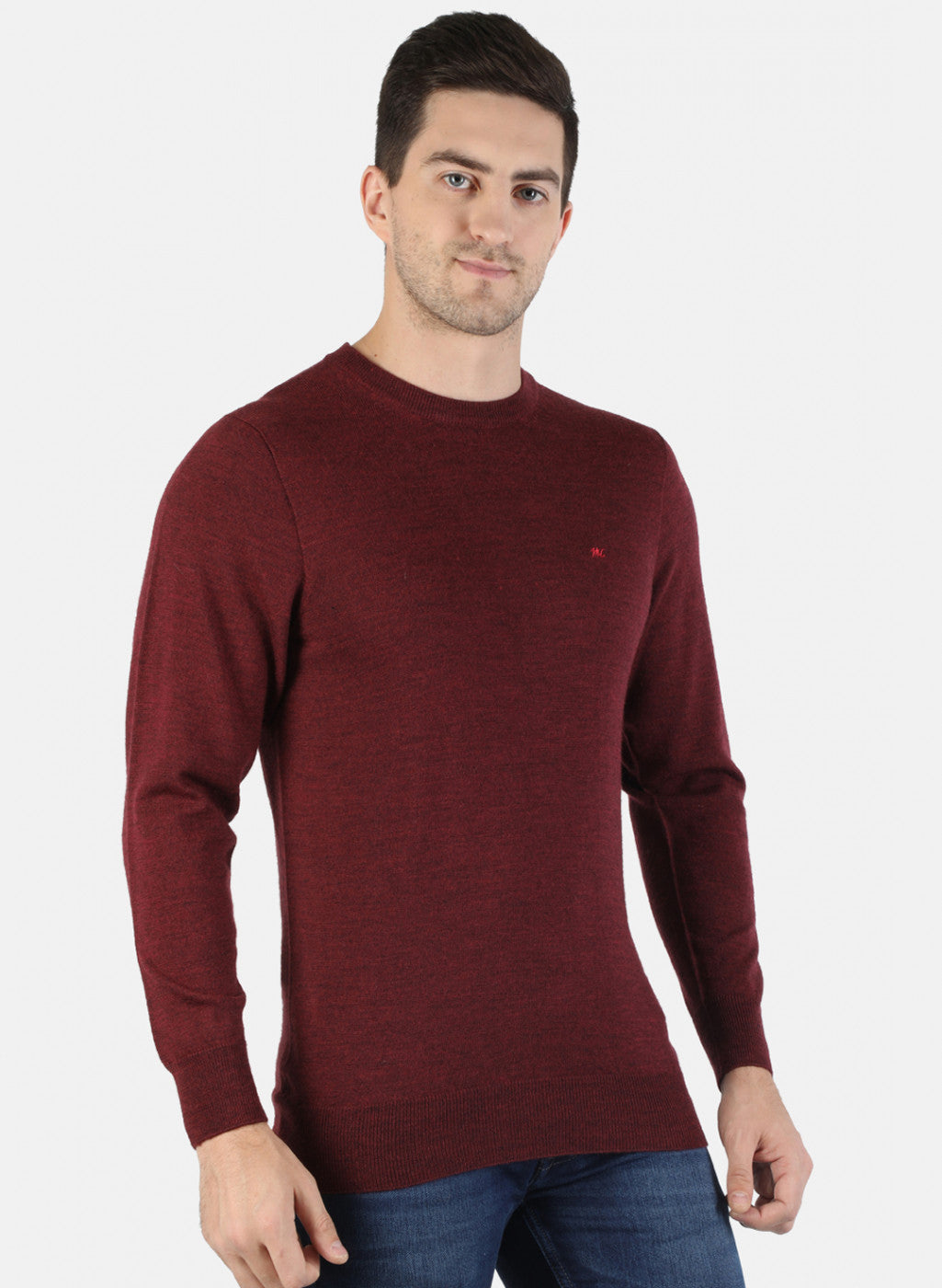 Men Purple Solid Pullover