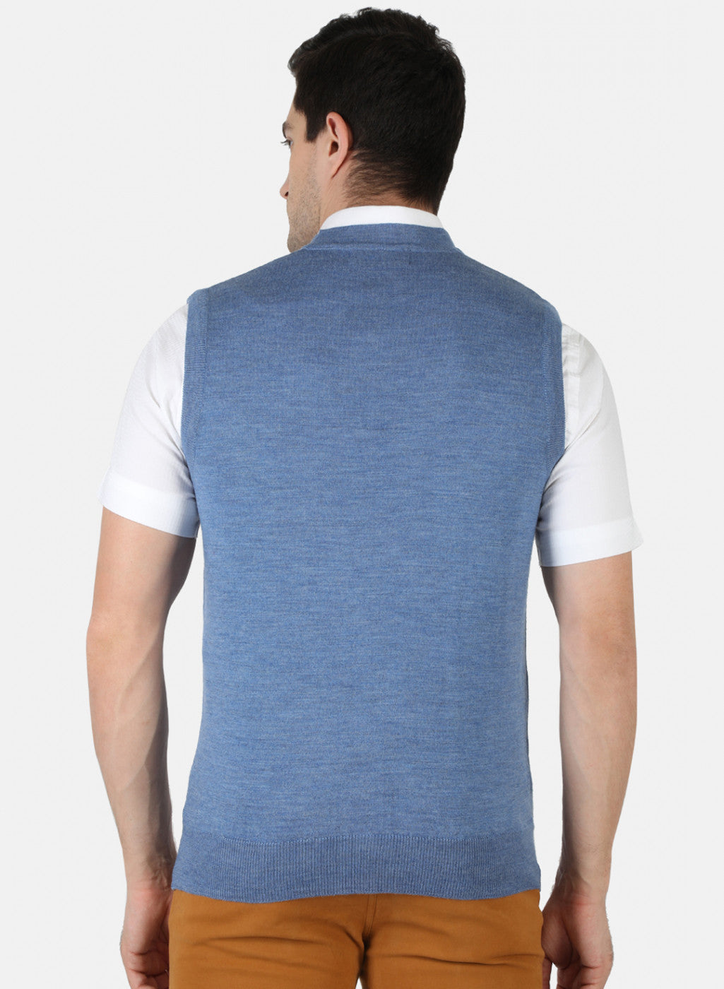 Men Blue Solid Cardigan