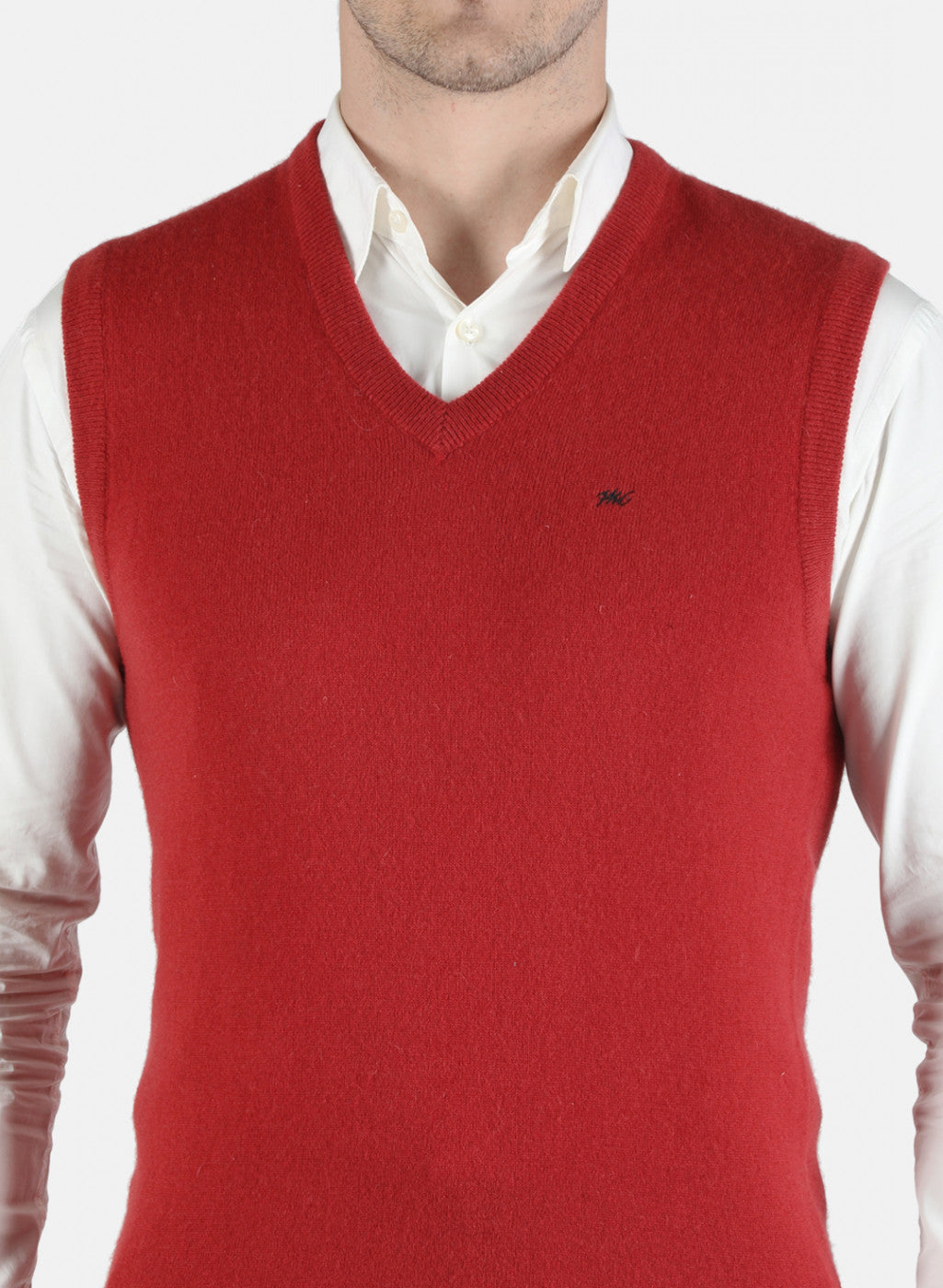 Men Orange Solid Sweater