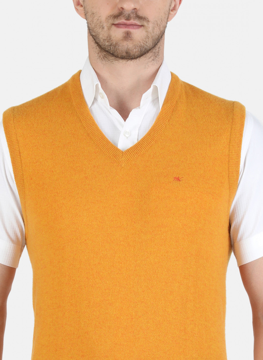 Men Yellow Solid Sweater