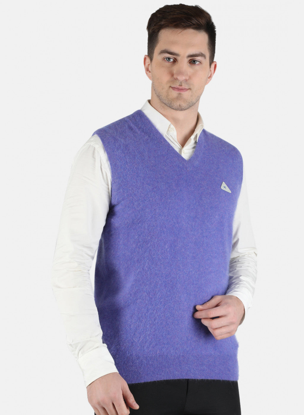 Men Purple Solid Sweater