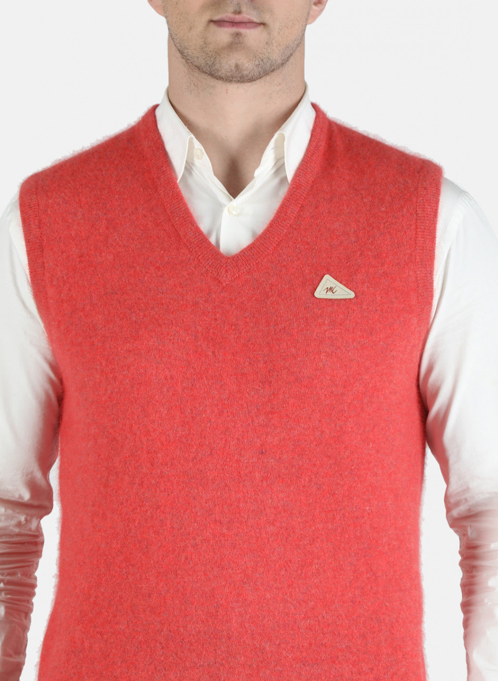 Men Red Solid Sweater