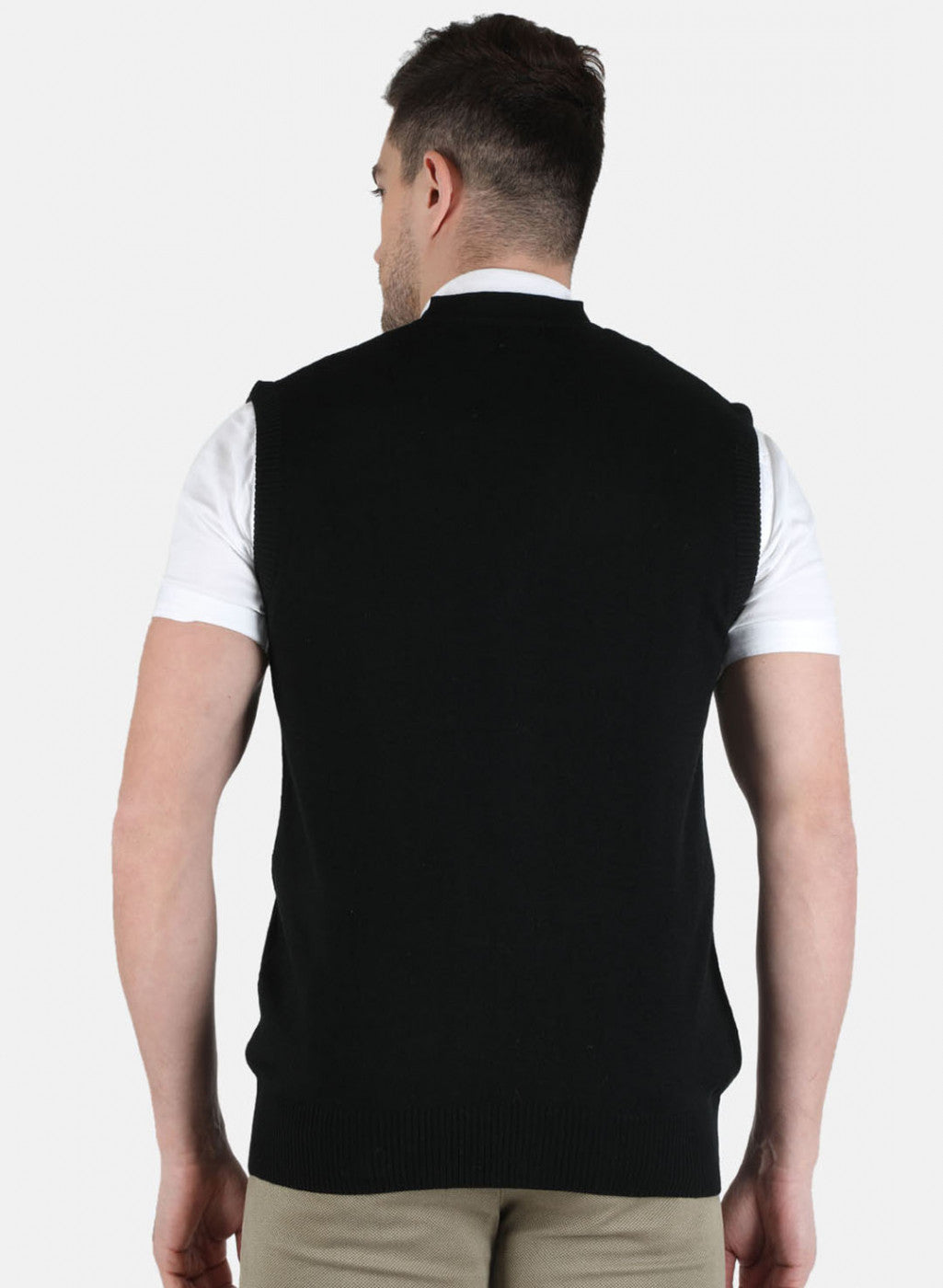 Men Black Solid Cardigan