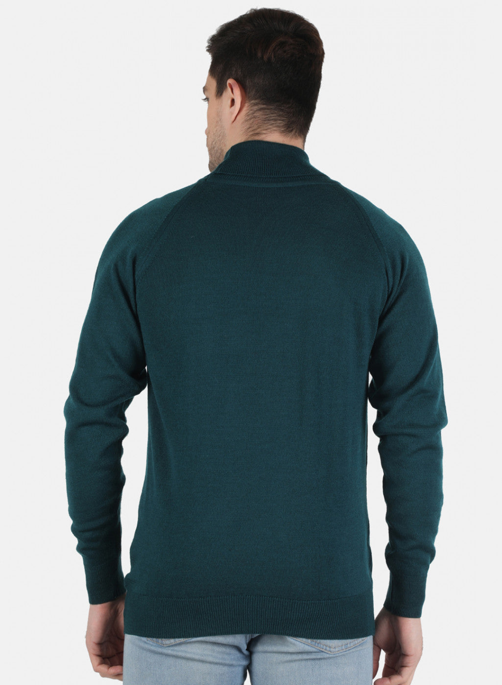 Men Green Solid Pullover