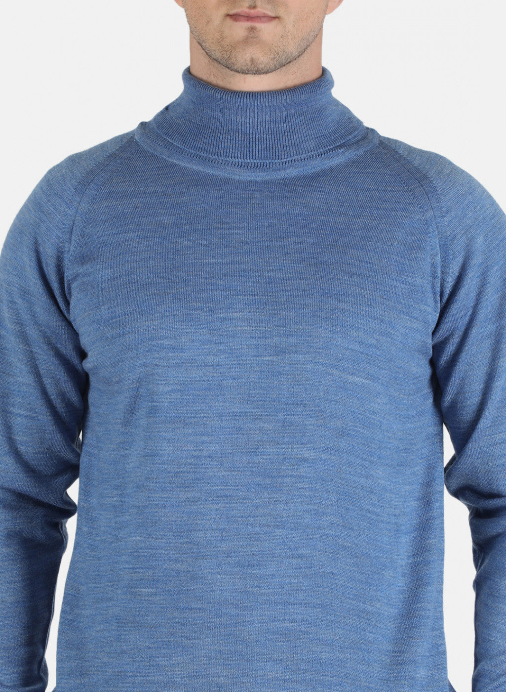 Men Blue Solid Pullover