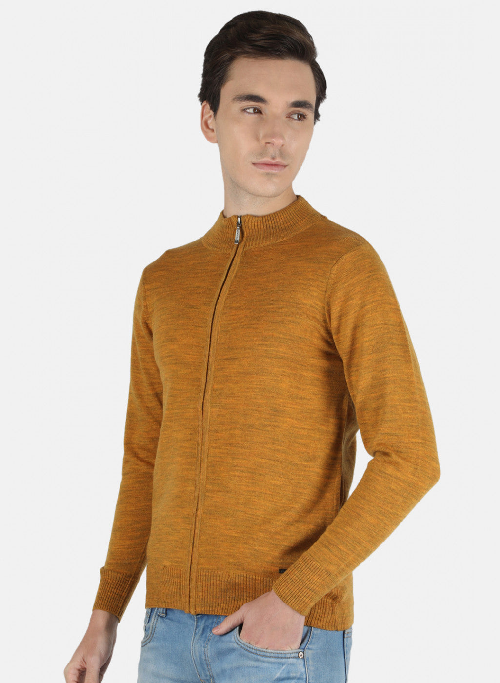 Men Yellow Solid Pullover