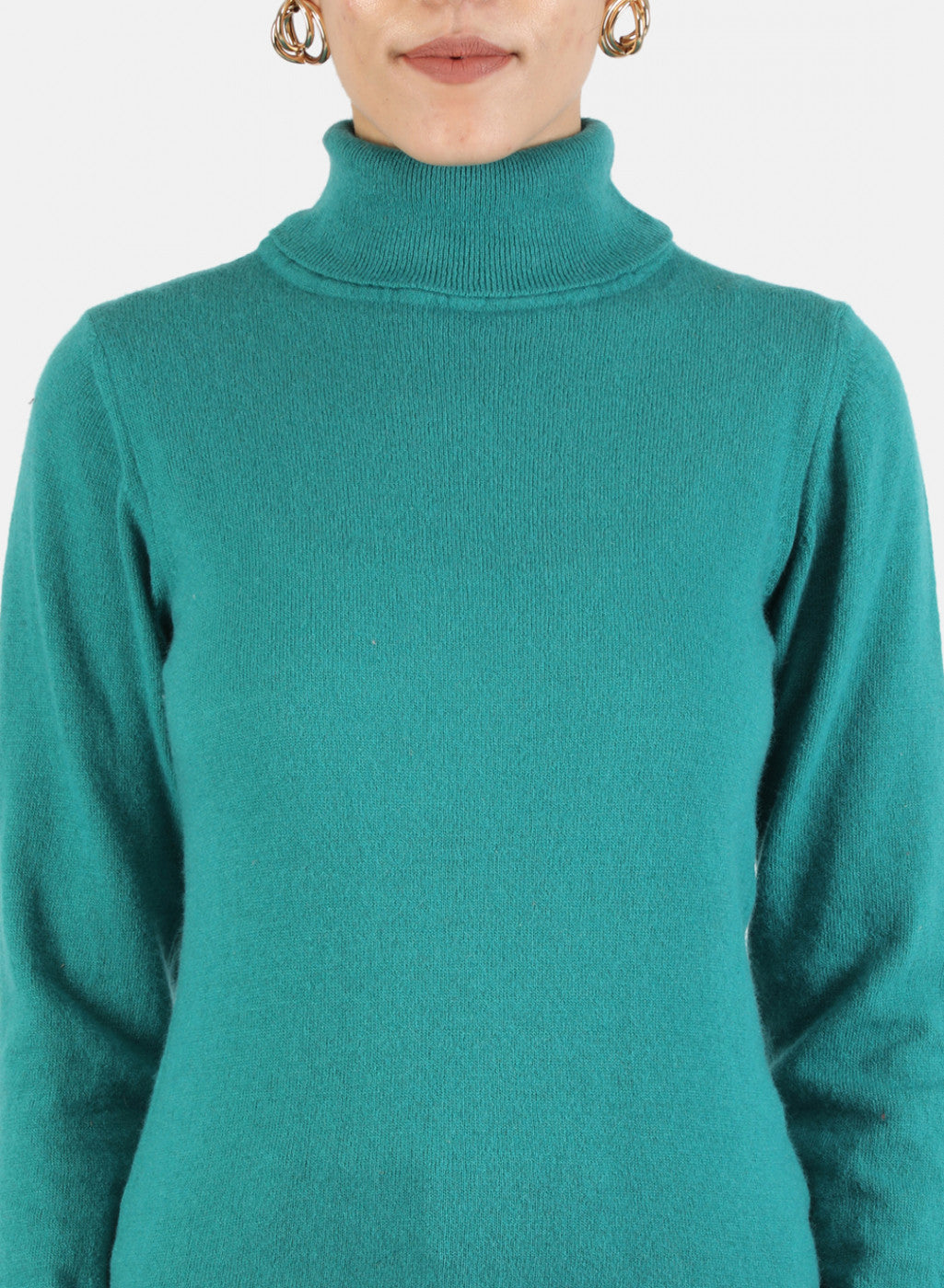 Women Green Solid Top