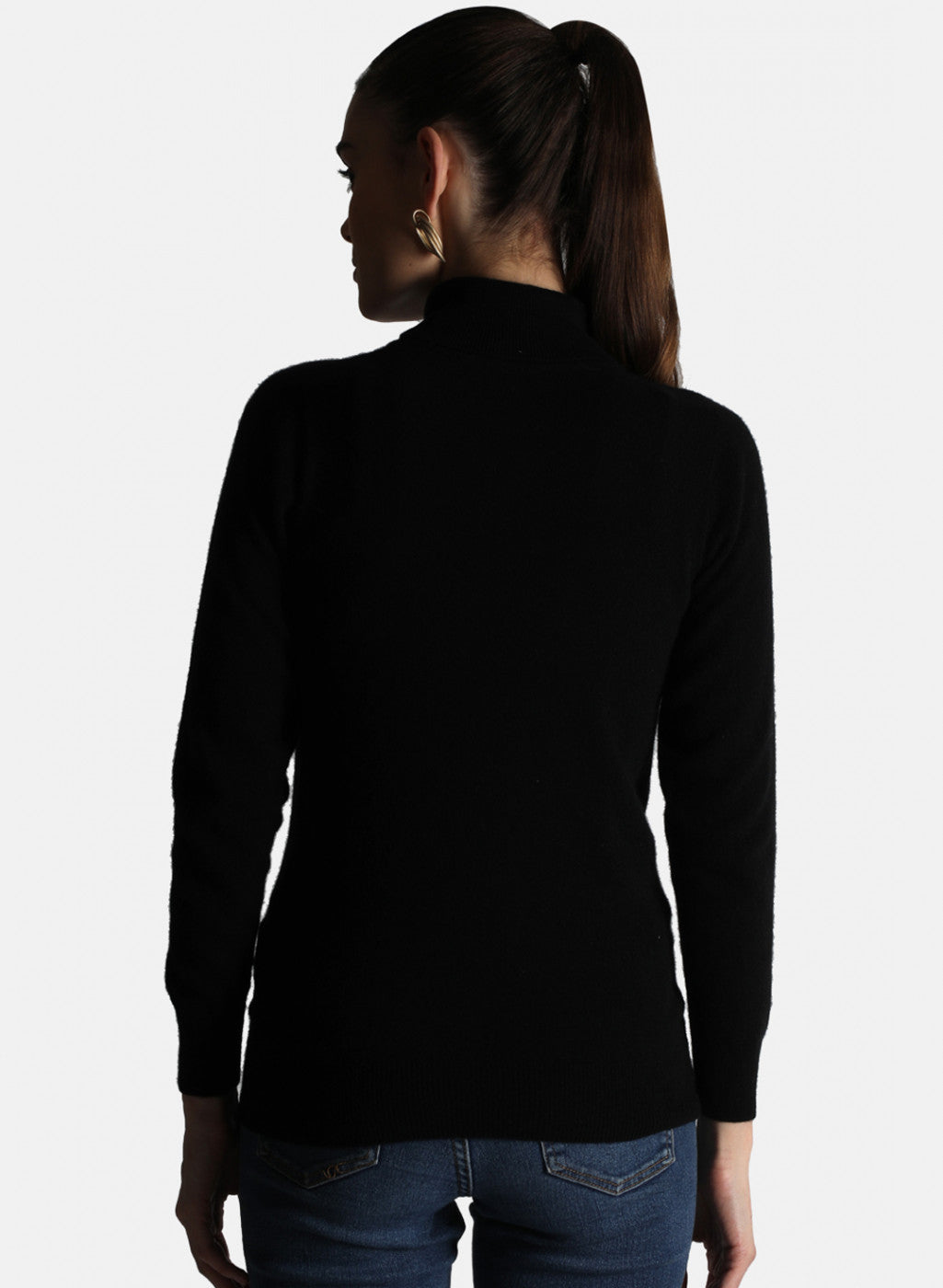 Women Black Solid Top