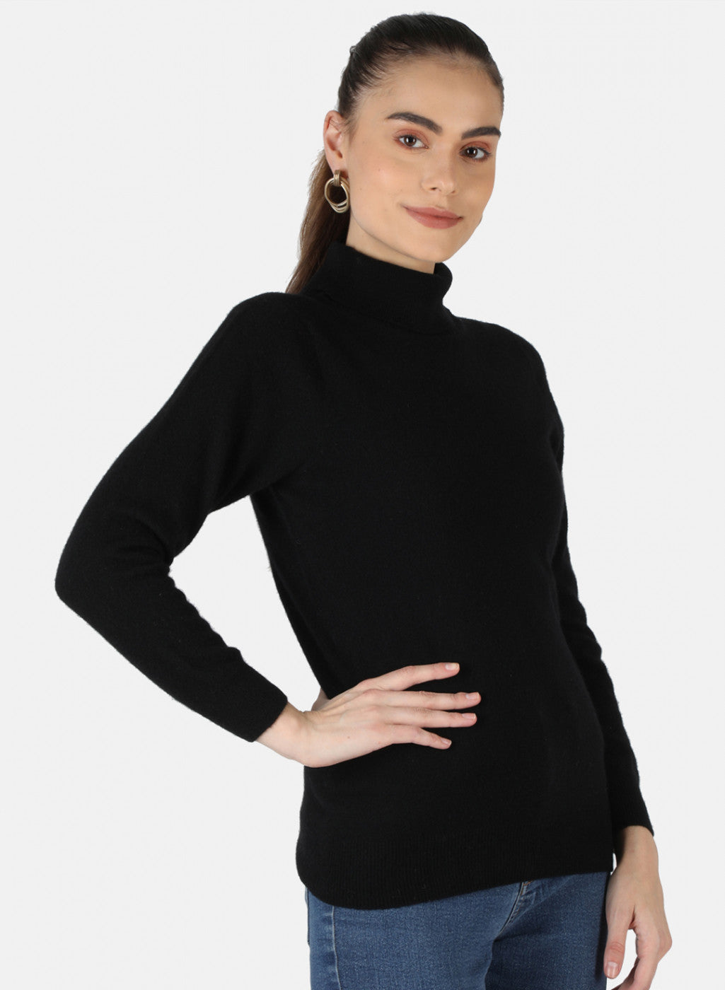 Women Black Solid Top