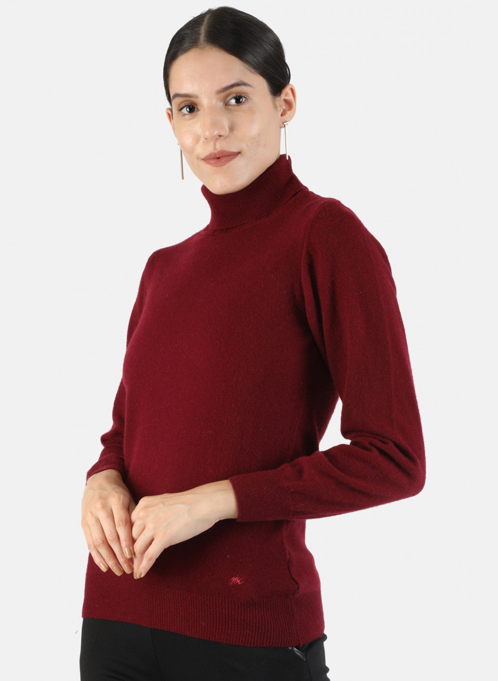 Women Maroon Solid Top