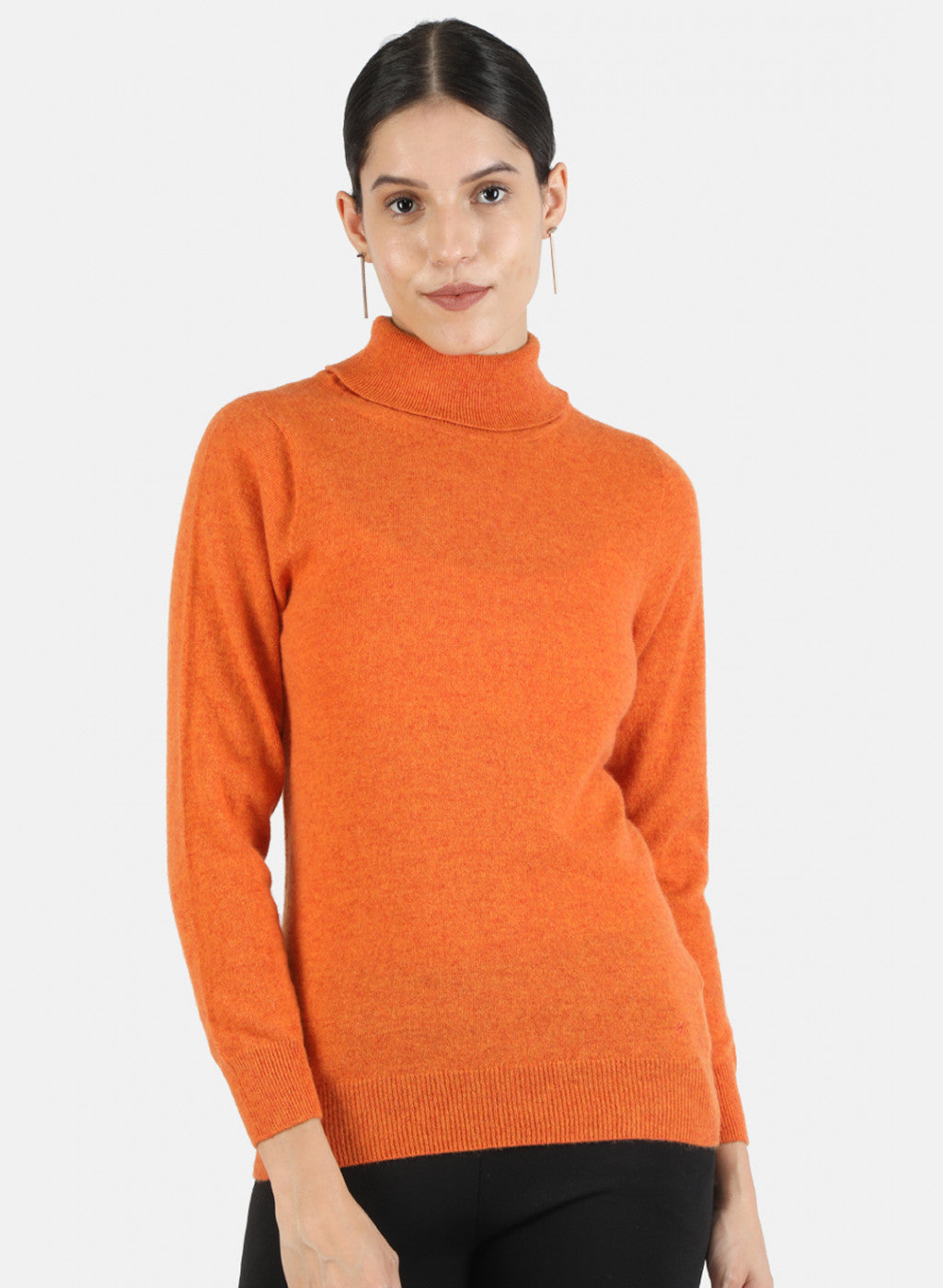 Women Orange Solid Top