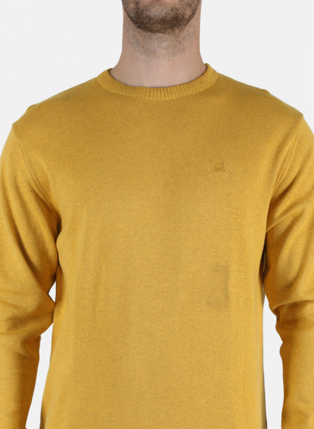 Men Yellow Solid Pullover