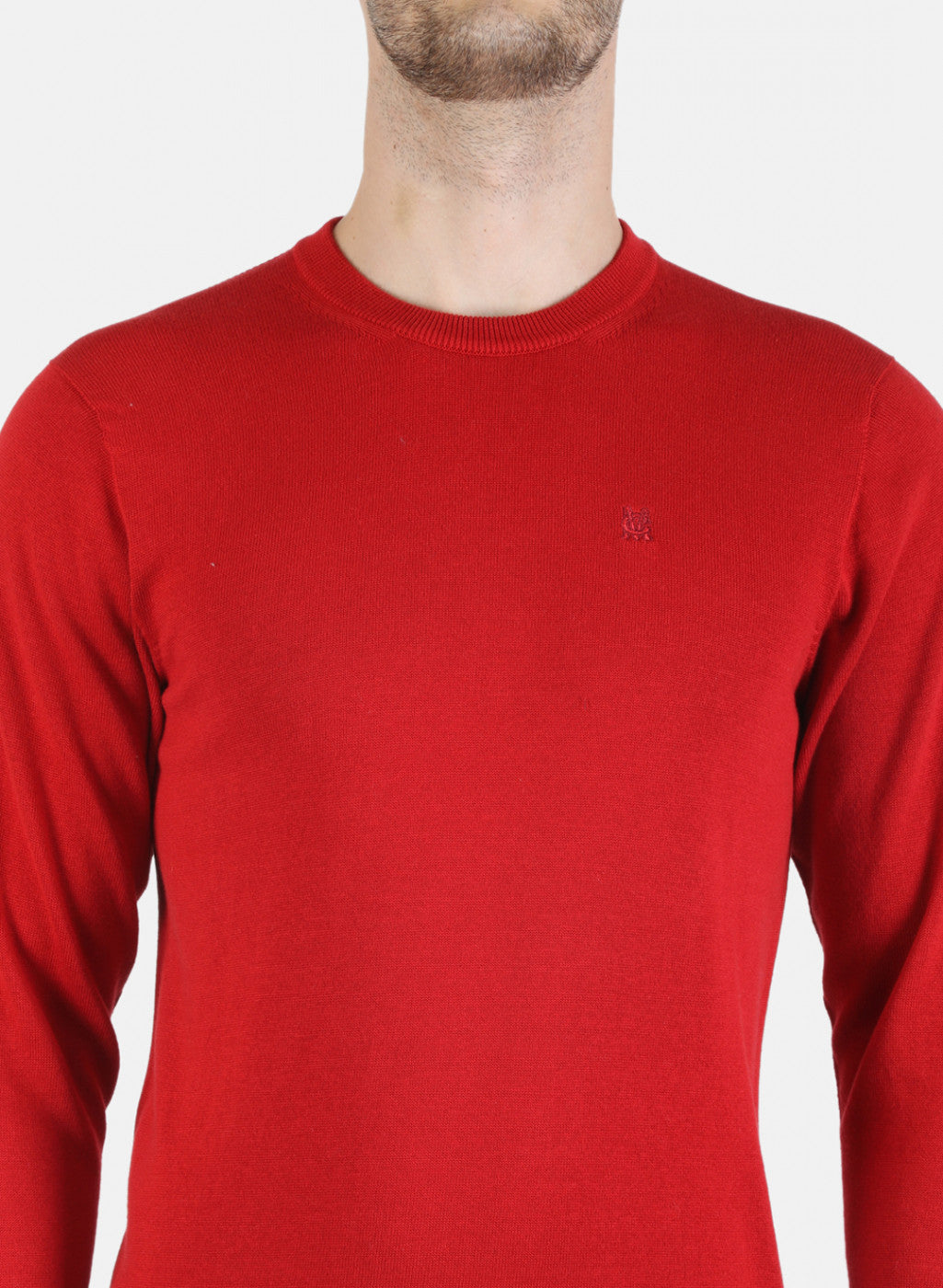 Men Maroon Solid Pullover