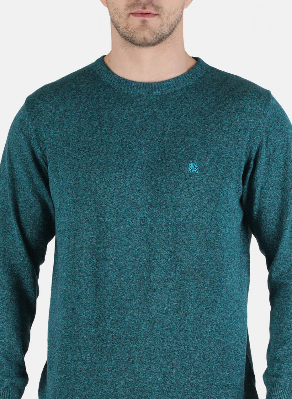 Men Green Solid Pullover