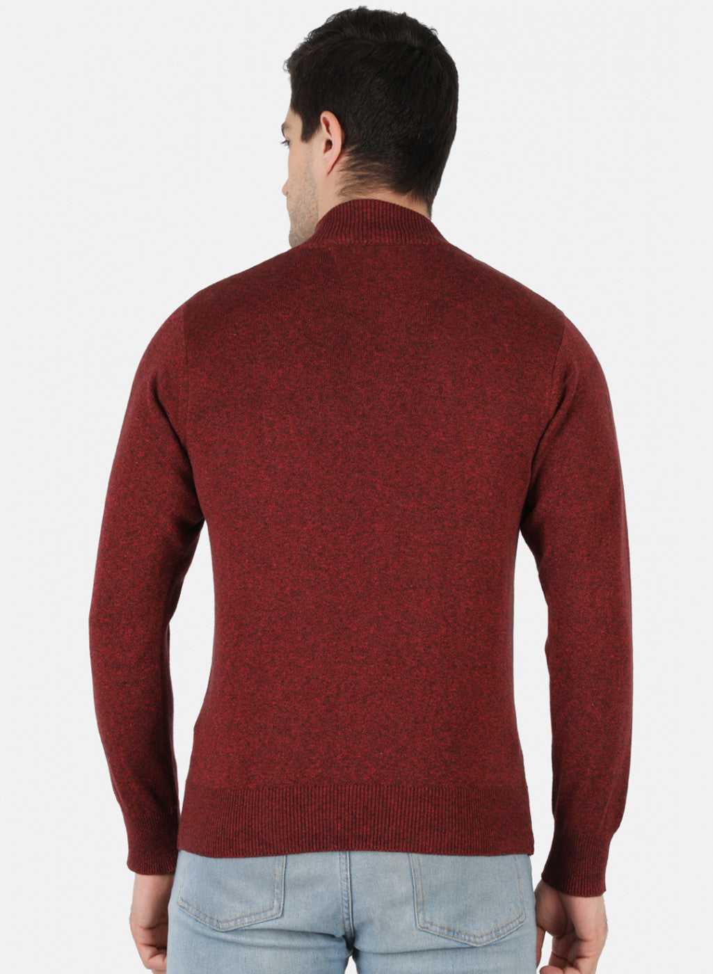 Men Red Solid Pullover