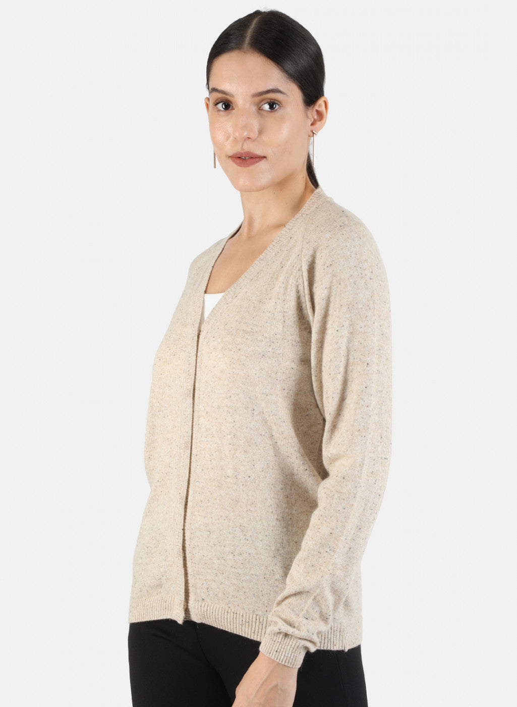 Women Pink Solid Cardigan