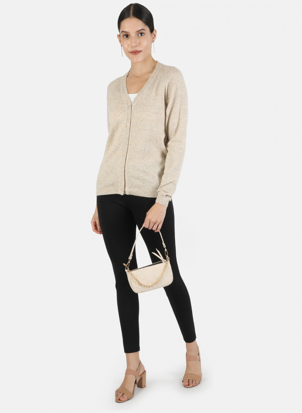 Women Pink Solid Cardigan