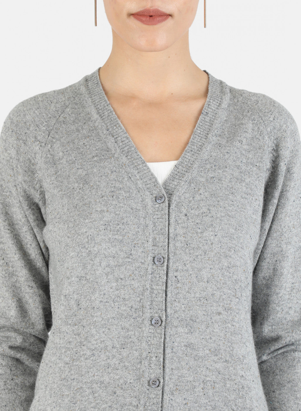 Women Grey Solid Cardigan