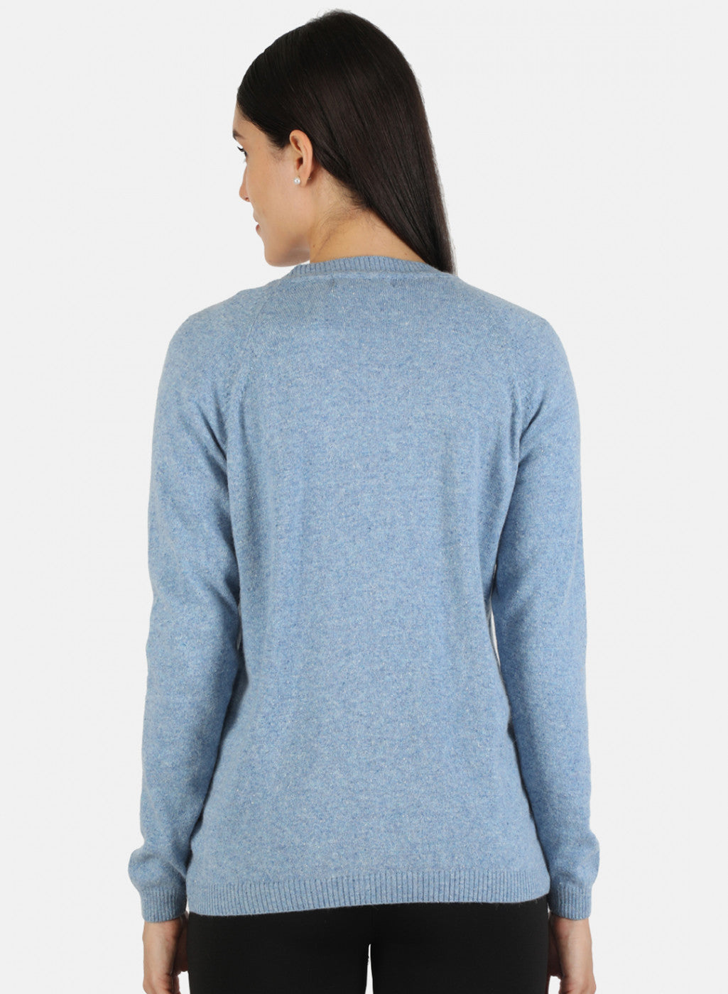 Women Blue Solid Cardigan