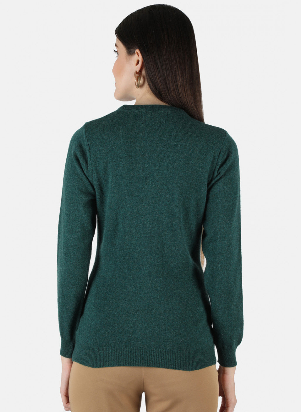 Women Green Solid Top