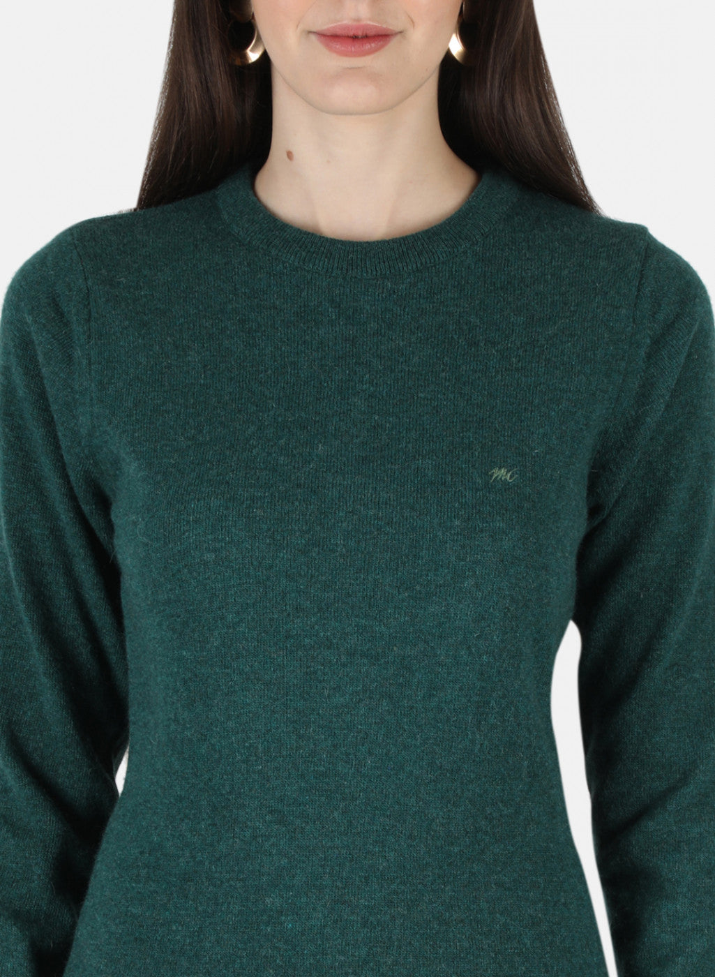 Women Green Solid Top