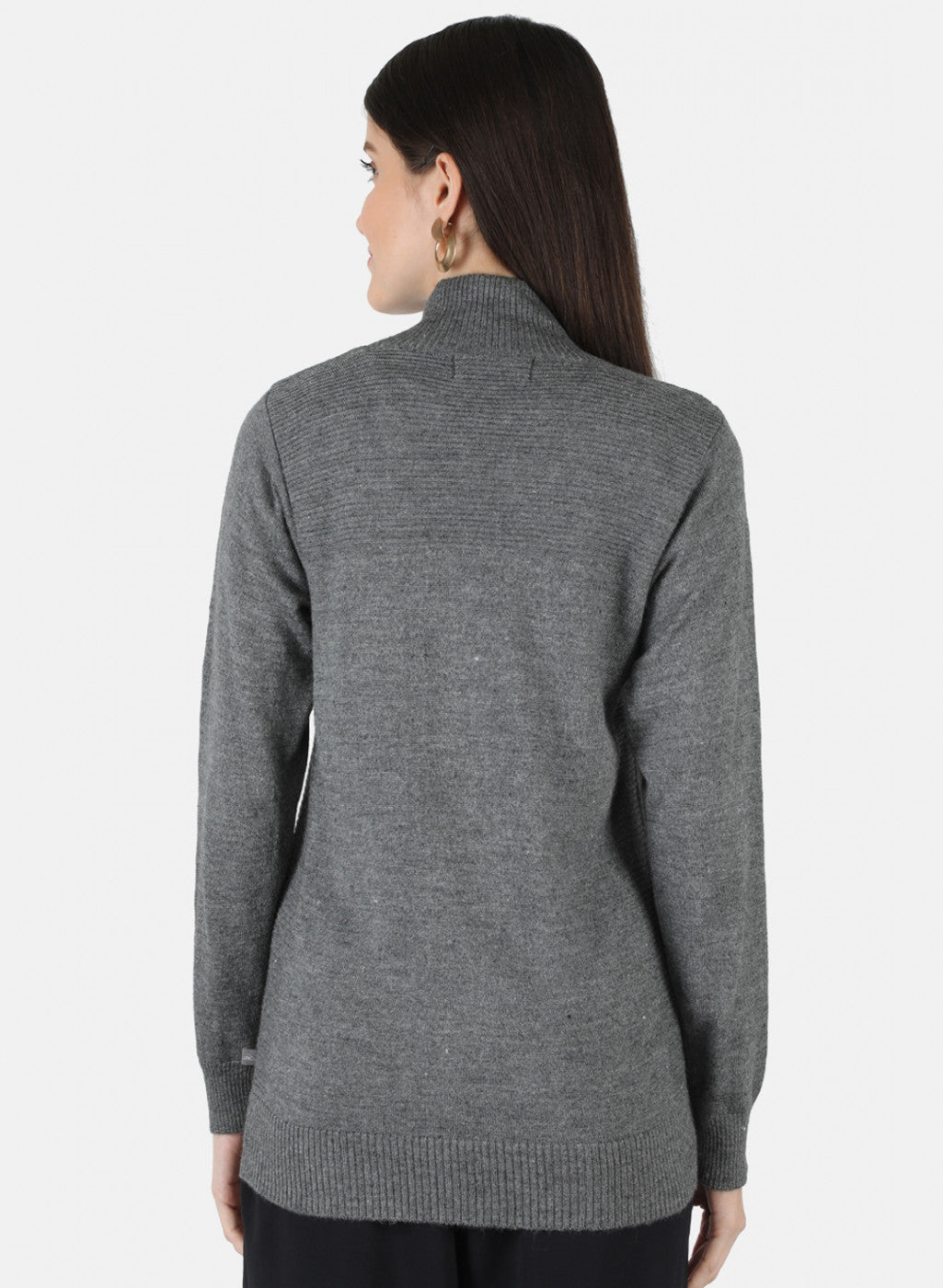 Women Grey Solid Cardigan