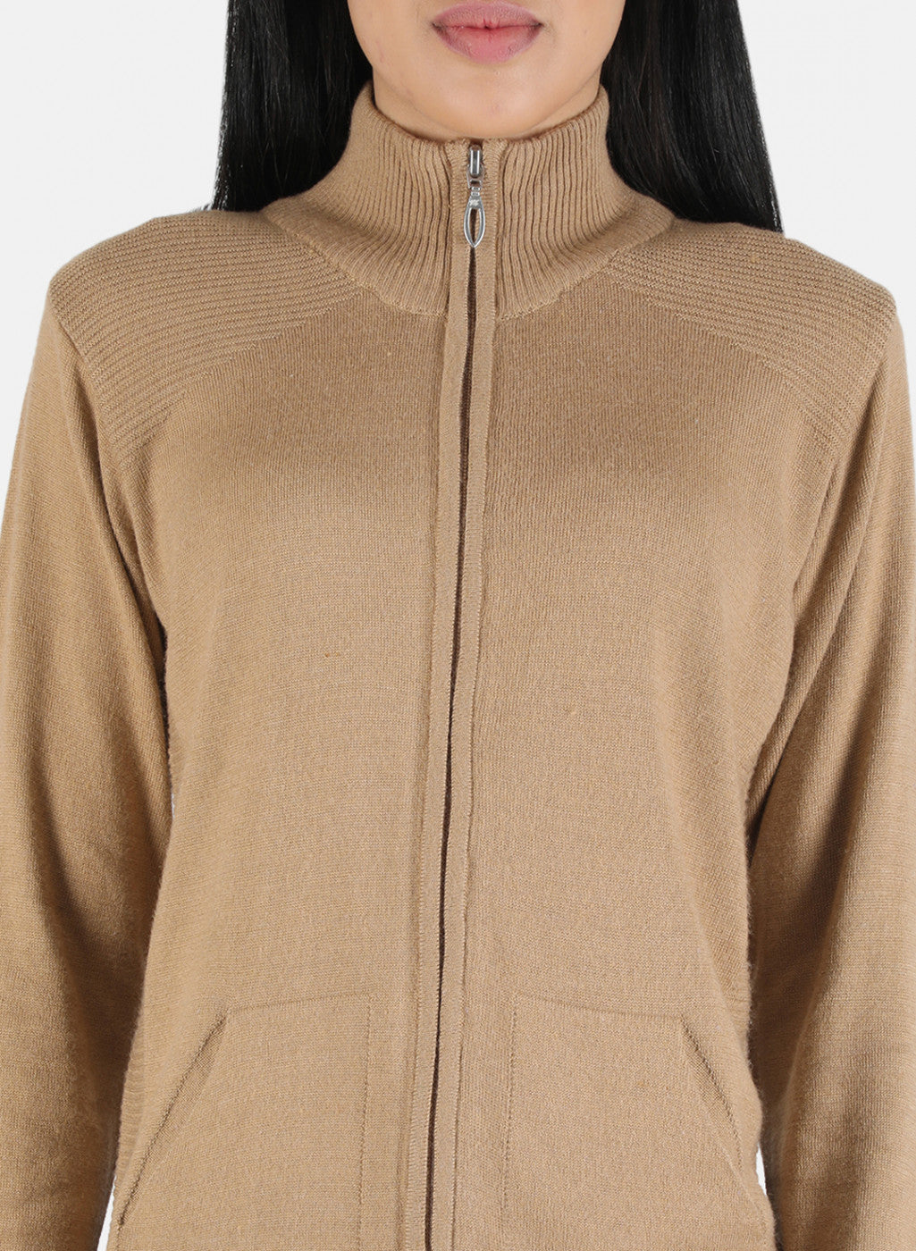 Women Brown Solid Cardigan