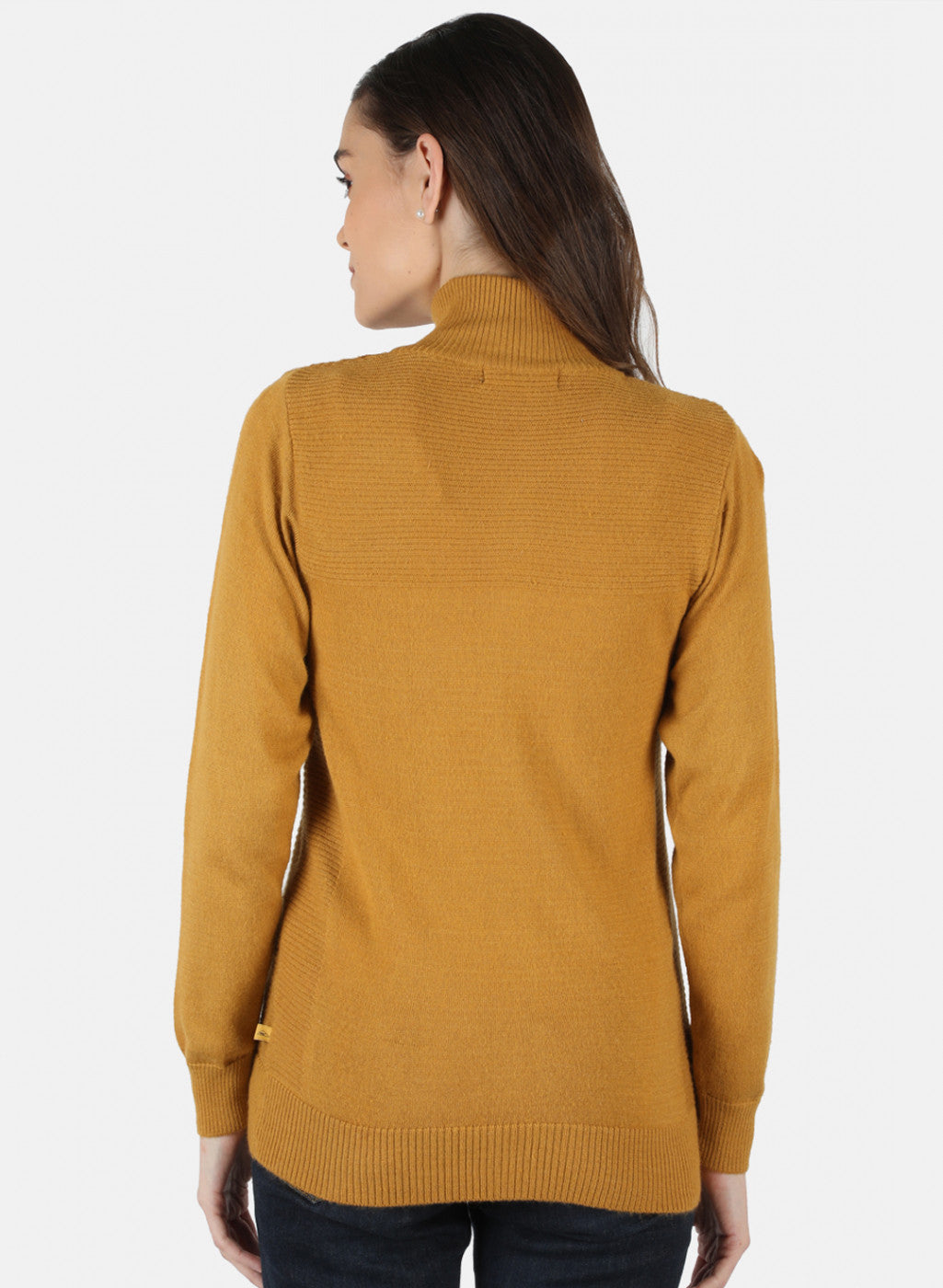 Women Gold Solid Cardigan