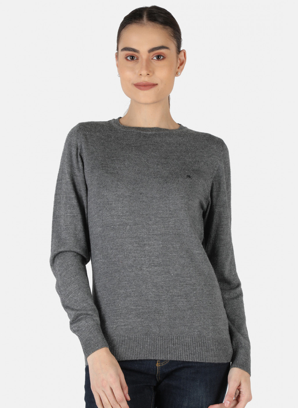 Women Grey Solid Top
